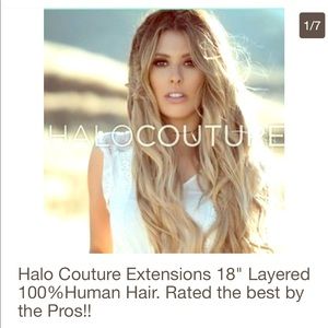 Halo hair extension.